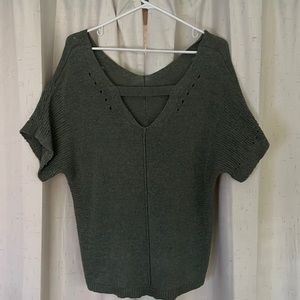 Women’s green high low blouse sweater- Medium